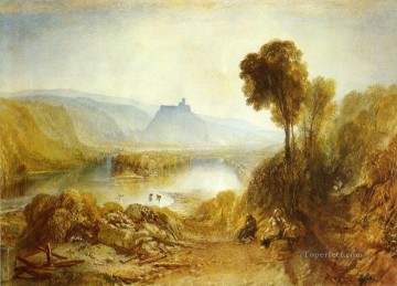 湖池の滝 Painting - プルドー城 ノーサンバーランド ロマンチックな風景 ジョゼフ・マロード・ウィリアム・ターナー